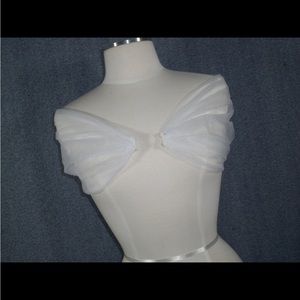 Ivory Tulle Wedding Straps